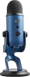 Blue Yeti USB Microphone for PC, Mac, Gaming, Recording, Streaming, Podcasting, Studio and Computer Condenser Mic with Blue VO!CE effects, 4 Pickup Patterns, Plug and Play – Blue