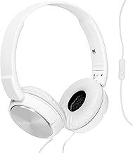 Sony MDR-ZX310AP On-Ear Overhead Wired Headphones with Microphone, Swivel Fold, 3.5mm Headphone Jack - Metallic White