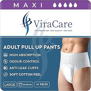 14 x Incontinence Maxi Pants Women and Men | Adult Pull Ups Large | Adult Nappies | Maxi Absorbency and Odour Free | Adults Pants | Waist Size Large 80-156 cm | (Large, 1 Pack of 14)