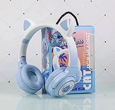 Cute Stitch Kids Bluetooth Wireless Headphones with 3D Stitch Ears - Soft Ear Pads for Girls & Boys