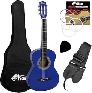 TIGER CLG4-BL | 3/4 Size Classical Spanish Guitar Pack | Blue