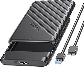 ORICO 2.5 inch External Hard Drive Enclosure USB 3.0 to SATA III for 7mm and 9.5mm SATA HDD SSD Tool Free [UASP Supported] Black (25PW1-U3)