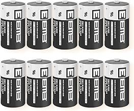 EEMB ER14250 10Pack 1/2 AA 3.6V Lithium Battery 1200mAh Li-SOCL₂ Non-Rechargeable Battery XL-050F SB-AA02 LS14250 TL-5902 TL-2150 Long-Life for Home Automation, Alarms, & More