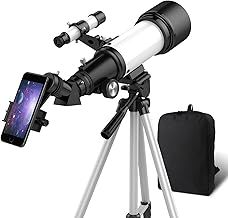 Telescope, Telescopes for Adults, 70mm Aperture 400mm AZ Mount, Telescope for Kids Beginners, Fully Multi-Coated Optics, Astronomy Refractor with Tripod, Phone Adapter, Backpack