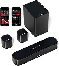 5.1ch Sound Bar - Virtual Surround Sound System, App Control, Home Theater Sound System, TV Soundbar with Subwoofer, 2 Surround Speakers, Peak Power 250W, OPT/AUX, Aura A30
