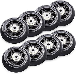 TOBWOLF 8 Pack Inline Skate Wheels Replacement, 64mm/70mm/76mm, 82A/84A with ABEC-7 Bearing, Indoor/Outdoor Roller Skate Wheels, Roller Skating Wheels
