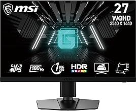 MSI G272QPF E2 27 Inch WQHD Gaming Monitor - 2560 x 1440 Rapid IPS Panel, 180 Hz / 1ms GtG, 125% sRGB colour gamut, Adaptive-Sync - DP 1.4a, HDMI 2.0b CEC