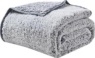 EMME Sherpa Blanket Throw Size Ultra Soft Warm Fuzzy Fleece Throw Blanket Microfiber Cozy Blanket for Couch Sofa Lightweight Fuzzy Thick Reversible Couch Blanket(Grey, 127x152cm)