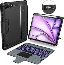 Nillkin Case with Keyboard for iPad Air 13 inch M3/M2 (2025/2024) iPad Pro 12.9 inch (6th, 5th, 4th, 3rd Generation) 180°Adjustatable Stand, Backlit Magic Keyboard with Trackpad, QWERTY Layout