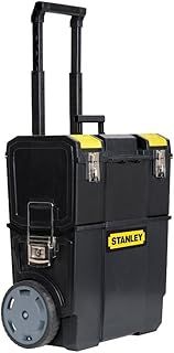 STANLEY 2 in 1 Rolling Toolbox with Pull Handle, Detachable Toolbox, Portable Tote Tray for Tools and Small Parts, 1-70-327