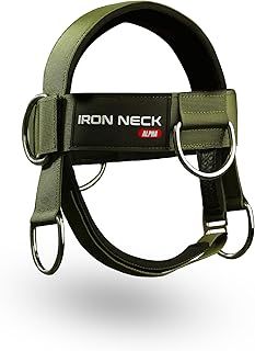 Iron Neck, Versatile Neck Exerciser, Strengthener and Trainer with Adjustable Head and Chin Strap, Portable Head Harness for Weight Lifting, Home and Gym Use. Boxing, MMA
