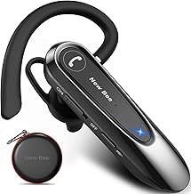 Bluetooth Headsets with Dual Mic V5.0 Handsfree Bluetooth Earpiece with 25 Hrs Talking Time Mic Mute Two Device Connection for iPhone, Android and Laptop