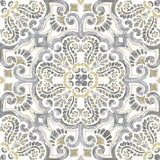 WallPops FP2947 Antico Peel & Stick Floor Tiles, Multi-Colour, 12 x 12 inches