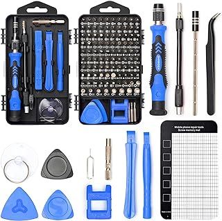 SHARDEN 122-Piece Precision Screwdriver Set, Magnetic Small Screwdriver Set, Electronic Repair Tool Kit DIY Screwdriver Kit for Phone, PC, Laptop, Computer, MacBook, PS4, Ring