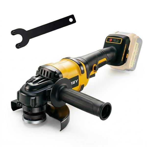 Cordless Angle Grinder for Dewalt 20V Battery, 4-1/2 Inch, 8500RPM Brushless Electric Angle Grinder Tool, 3 Variable Speeds Power Grinder for Cutting,Grinding,Polishing(Battery Not Included)