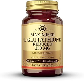 Solgar Maximised L-Glutathione Reduced 250 mg Vegetable Capsules - Pack of 60 - High Potency Source - Amino Acid - Vegan