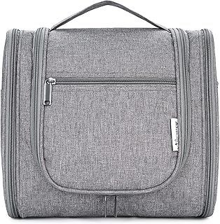 Narwey Travel Hanging Toiletry Wash Bag Makeup Cosmetic Organizer for Women (Grey (Large))