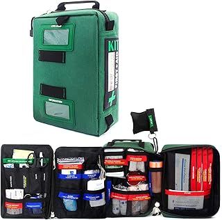 255PCs Pro First Aid Kit Emergency Survival Trauma Kit Medical Kit with Labeled Compartments for Boat Car Truck Camping Hiking Travel & Backpacking