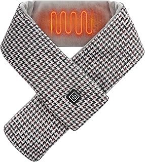 Bestcool Heated Scarf with 5000mAh Power Bank, Rechargeable Neck Heat Pad Cordless Heated Neck Wrap with 3 Heating Levels Cold Winter Neck Pain Relief Indoor Outdoor Skiing Woman,Men (Houndstooth)