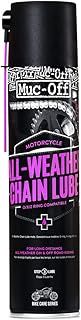 Muc-Off All-Weather Motorcycle Chain Lube, 400ml - Motorbike Chain Lubricant, Chain Wax for All Conditions - Motorcycle Chain Oil for On and Off-Road