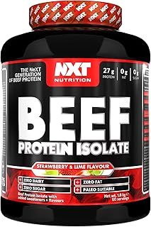NXT Nutrition Beef Protein Isolate Powder - Protein Powder High in Natural Amino Acids - Paleo, Keto Friendly - Dairy and Gluten Free | 1.8kg (Strawberry Lime Crush)