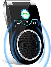 Hands Free Bluetooth Car Kit, Car Speakerphone Noise Cancelling Bluetooth 5.0 Bluetooth Car Receiver, Siri Assistant Supported for Smart Phone, iPhone and iPad-20Hrs Talk