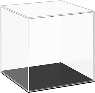 Cliselda Fully Assembled Clear Acrylic Display Case, Small Acrylic Box Curiosity Cube Square Plastic Dustproof Showcase for Display Collectible Action Figures Toys (15x15x15 cm)