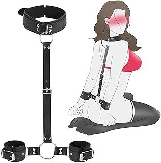 BDSM Bondage Set Sex Toys - Adult Toy Bed Restrains Sex Swing Kit Toys4couples Men & Women Erotic Game SM Play for Womens Couples with Adjustable Collar and Handcuffs, Gear & Accessories Bondages Rope