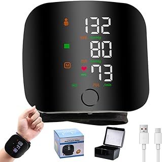 ADDLIVE Wrist Blood Pressure Monitors, Automatic Accurate Blood-Pressure Monitor with Large LCD Display, Blood Pressure Machine Powered Voice Broadcasting for Adult Elder at Home or Travel Use