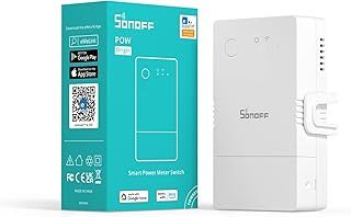 SONOFF Energy Monitor Switch, 16A Smart Real-Time Power Energy Monitor Watt Kwh Analyzer, Overload Protection Power, Works with Alexa (POW Origin)