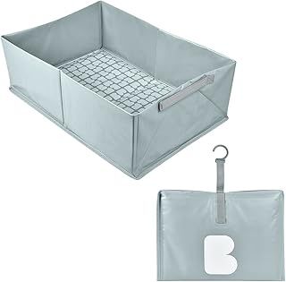 BÉABA , Foldable Baby Bathtub, Ultra Compact, Stylish and Trendy, Practical Storage, Minimal Space, Easy to Use, Camele'o Pop Up Bathtub, Blue - Compatible with Béaba Transacted