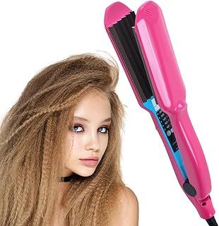 Hair Crimper for Women and Girls With 5 Heat Settings - Mini Crimping Tool for Fluffy Hairstyles - Wide Hair Styling Iron