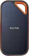 SanDisk Extreme PRO Portable SSD 2TB (up to 2000 MB/s read speeds, Powerful NVMe Solid State Performance, IP65 rated for dust and water resistance, 256-bit AES hardware encryption) Black