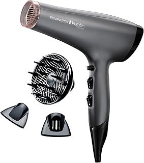 Remington Keratin Protect Hair Dryer (Infused with Keratin and Almond Oil for Smooth, Healthy Looking Hair, Powerful, Fast, Diffuser, 2 Concentrators - Super Slim & Fast-Drying, Ionic, 2200W) AC8008