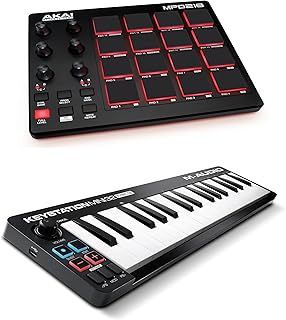 AKAI Professional MPD218 - USB MIDI Controller with 16 MPC Drum Pads + M-Audio Keystation Mini 32 MK3 - Portable USB MIDI Keyboard Controller