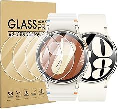 Diruite 4-Pack Screen Protector for Samsung Galaxy Watch 7/6/5/4/FE 40mm Tempered Glass Screen Cover[Diameter Size 37mm]