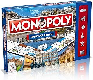 Winning Moves Liverpool City Monopoly Board Game, home of The Beatles, tour Penny Lane, Liverpool Metropolitan Cathedral and the Three Graces, 2-6 player game for ages 8 plus