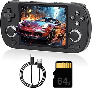 RG40XX H Retro Handheld Game Console, HDMI TV Output, 4.0" IPS Screen, Linux System, 5000+ Built-in Games, Bluetooth 5G, WIFI, 64GB, Black