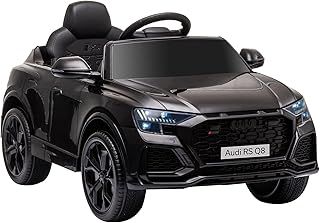 HOMCOM Audi RS Q8 Licensed 6V Kids Electric Ride On Car Toy Car with Remote Control Music Lights USB MP3 Bluetooth for 3-5 Years Old Black