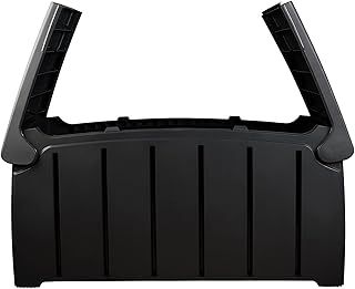 Charles Bentley 322L Storage Box, Black, Butterfly Lid, Weatherproof, Robust Padlock Hole, Large Capacity, Water Resistant, Robust, Polypropylene, Outdoor, Indoor, Ribbed Lid, Accessory (115x60x55cm)