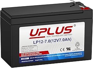 UPLUS 12V 7Ah Battery LP12-7.0, with T1(F1) Terminal, SLA Rechargeable Battery for UPS, Home Alarm, Garage Doors, Replace APC RBC17, RNC2, LSLA7-12, LC-R127R2PG, NP7-12, V142401, Y7-12