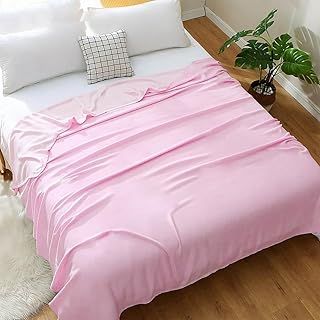 Various sizes Cooling Blanket for Summer,cold blanket for Night Sweats Adult Kids Hot Sleeper, Breathable Comfort,Dual Sided Lightweight Cool Blanket,Silk Summer Quilt (L)