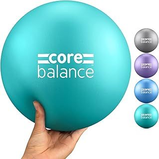 Core Balance Soft Pilates Ball 23cm / 9 Inch, Small Anti Burst, Yoga Exercise Fitness Physiotherapy Physical Training, Inflatable Straw For Easy Inflation, 200kg Weight Capacity