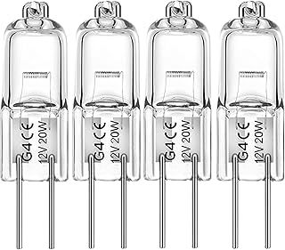 4 x G4 12V AC 20W HALOGEN LONG LIFE LIGHT CAPSULE BULB JC TYPE LIGHTS BULBS