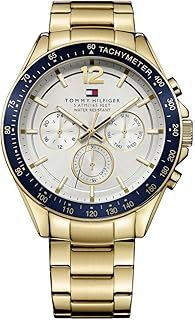 Tommy Hilfiger Men's Multifunction Quartz Watch - Silver White Dial, 3 Sub-Dials, Stainless Steel or Leather Bracelet, 5ATM Water Resistant