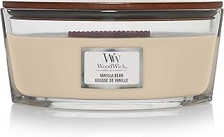 WoodWick Scented Candle with Crackling Wick | Vanilla Bean Ellipse Candle | Long Burning Candles: Up to 50 Hours Burn Time | Perfect Gifts for Women