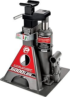 Powerbuilt 620471 3 Ton All-in-One Hydraulic Bottle Jack and Jackstand in One Unit,Compact,Wide Base, Eliminates Jackstands, for Unibody, Trucks, SUVs, RVs,Cars,Trailers,ASME,Black,11-21 Inch