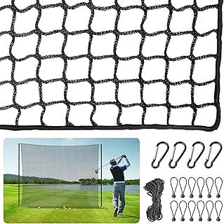 ORIENTOOLS Golf Hitting Practice Net - 10ft x10ft/10ft x15ft, Adjustable Protective Polyester Net for Indoor/Outdoor Training