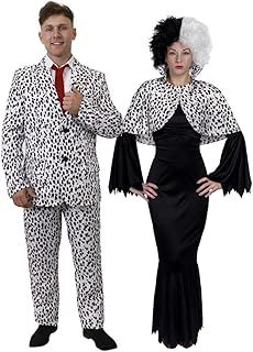 Couples Dalmatian Halloween Fancy Dress Costumes - His and Hers T.V. Film Movie Character Costumes