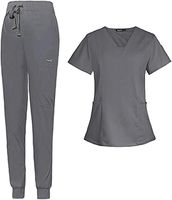 Female Scrub Set, Durable Short Sleeves v Neckline Top and Pants Work Clothing